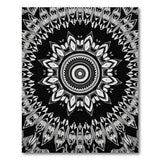 Geometric Modern Black and White Intricate Black White Mandala Area Rug