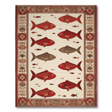 Red Fish Heritage Tribal Area Rug