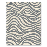 Wavy Grey Zebra Stripe Area Rug