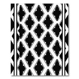 Black White Diamond Cross Geometric Area Rug