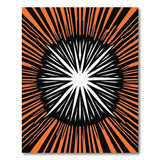 Bold Orange Starburst Geometric Area Rug