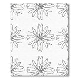 Grey Sketch Floral Area Rug