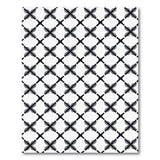 Black White Geometric X Lattice Area Rug