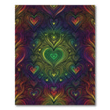 Rainbow Heart Swirl Area Rug
