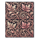 Ornate Pink Acanthus Leaf Baroque Rug
