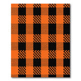 Bold Orange Black Plaid Area Rug