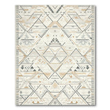 Cream Grey Geometric Southwestern Rug