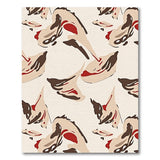 Abstract Fluid Shapes Beige Area Rug