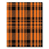 Orange Bold Orange Black Plaid Area Rug