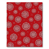 Red Snowflake Holiday Area Rug