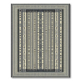 Black White Heritage Tribal No. 6 Area Rug