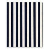 Bold Navy and Ivory Striped Area Rug