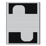 Black White Geometric Arch Area Rug