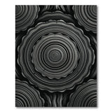 Stacked Tree Rings Black White Abstract Rug