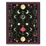 Celestial Moon Phases Stars Area Rug