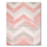 Pink Gray Chevron Zigzag Geometric Area Rug