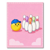 Cute Yellow Smiley Cap Bowling Pins Kids Rug