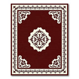 Red Maroon Persian Medallion Area Rug