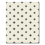 Black Cross Geometric Area Rug