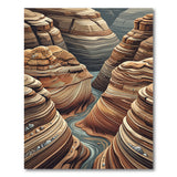 Layered Canyon River Southwestern Rug
