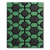 Green Black Hexagon Geometric Area Rug
