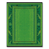 Geometric Modern Vibrant Green Crocodile Scale Area Rug