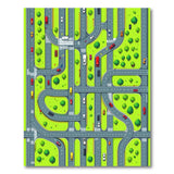 Cartoon City Street Traffic Jam Area Rug
