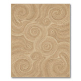 Beige Abstract Swirl Beige and Neutral Area Rug