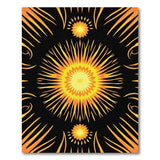 Orange Geometric Modern Radiant Sunburst Geometric Area Rug