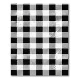 Black White Checked Geometric Area Rug
