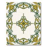 Yellow Floral Medallion Area Rug