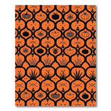 Vibrant Orange Pumpkin Fruit Trellis Rug