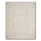 Geometric Modern Beige and Neutral Beige Trellis Geometric Area Rug
