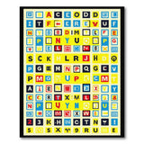 Vibrant Alphabet Learning Kids Area Rug