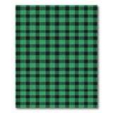 Geometric Modern Emerald Green Black Buffalo Check Area Rug