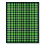 Vibrant Geometric Modern Vibrant Green Black Plaid Area Rug