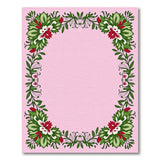 Ornate Pink Floral Border Area Rug