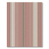 Red Bold Red Vertical Stripe Area Rug