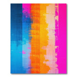 Vibrant Multi-Color Vertical Stripe Abstract Rug
