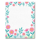 Pink Pink Floral Border Area Rug