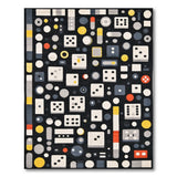 Multi-Color Geometric Dice Shapes Area Rug