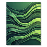 Emerald Wave Geometric Area Rug