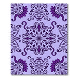 Purple Purple Ornate Floral Mandala Area Rug