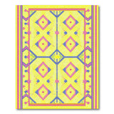 Vibrant Yellow Heritage Tribal Geometric Area Rug