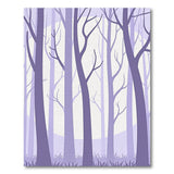 Moonlit Purple Forest Silhouette Area Rug