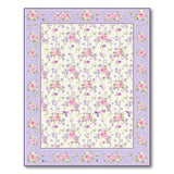 Purple Rose Vine Floral Vintage Area Rug