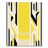 Yellow Bold Yellow Geometric Abstract Area Rug