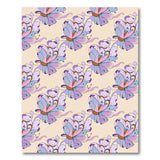 Purple Smiling Flowers Floral Pattern Area Rug