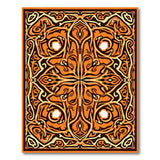 Intricate Orange Traditional Persian Area Rug