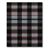 Modern Black Red Plaid Geometric Area Rug